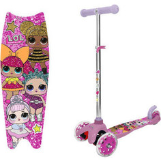 Самокат со светящимися колесами LOL управление наклоном Т14747