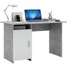 Стол письменный Мастер Милан-8 (0120) бетон/белый МСТ-СДМ-08-ЕБ-03