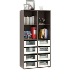 Стеллаж Мастер Прайм-42-4 венге/дуб молочный СТЕ-Прайм-42-4-ВД