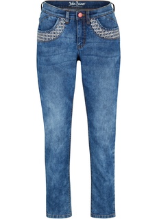 Джинсы стрейч Straight 7/8 Bonprix