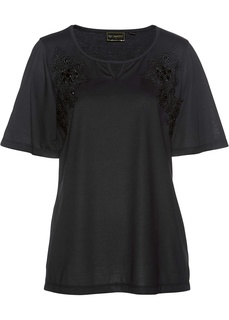 Футболка с кружевом Bonprix