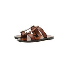 Кожаные шлепанцы Roman Stud Valentino Garavani Valentino