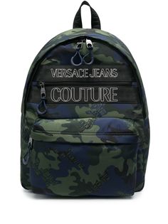 Versace Jeans Couture рюкзак с камуфляжным принтом и логотипом