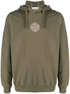 Stone Island худи с вышитым логотипом
