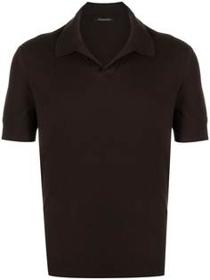 Ermenegildo Zegna фактурная рубашка поло с короткими рукавами