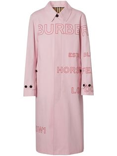 Burberry пальто с принтом Horseferry