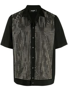 Dsquared2 рубашка с короткими рукавами и заклепками