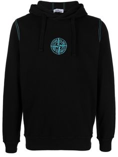 Stone Island худи с вышитым логотипом