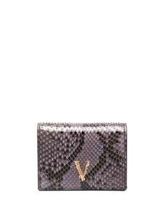 Versace кошелек с тиснением под кожу змеи