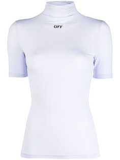 Off-White футболка с высоким воротником