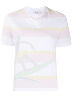 Thom Browne полосатая футболка с абстрактным принтом
