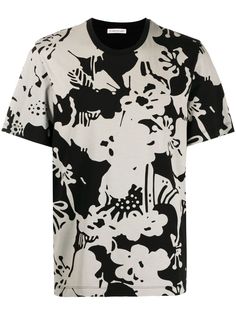Moncler футболка с цветочным принтом