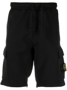 Stone Island шорты с нашивкой-логотипом