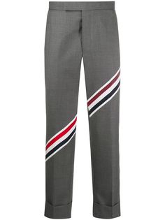 Thom Browne укороченные брюки с полосками RWB