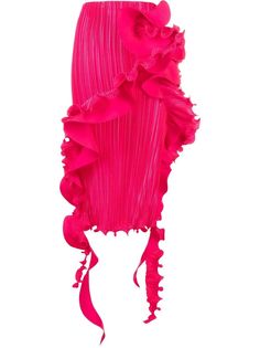 Versace плиссированная юбка с оборками