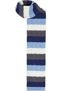 Fendi полосатый шарф с логотипом FF