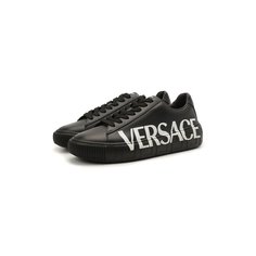 Кожаные кеды Greca Versace