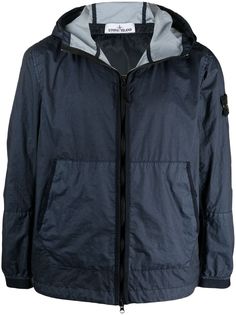 Stone Island непромокаемая куртка с капюшоном