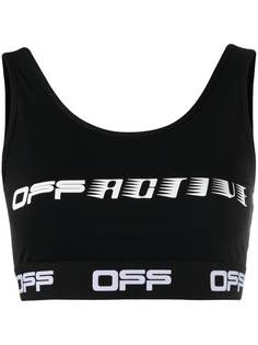 Off-White спортивный бюстгальтер с логотипом