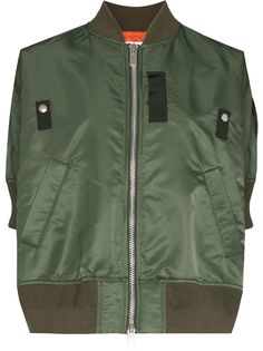 Sacai бомбер с короткими рукавами