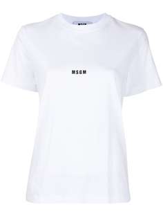 MSGM футболка с круглым вырезом и логотипом