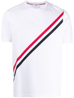 Thom Browne футболка с короткими рукавами и полосками RWB