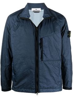 Stone Island куртка с нашивкой-логотипом