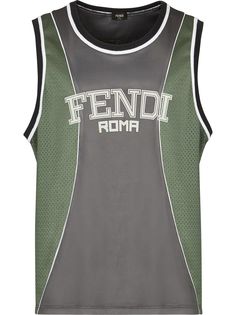 Fendi топ без рукавов с логотипом