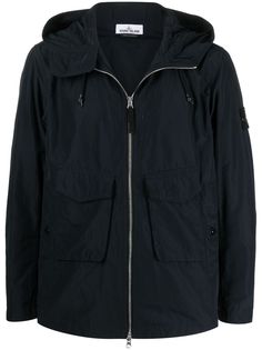 Stone Island куртка с нашивкой-логотипом