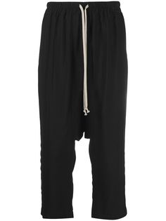Rick Owens спортивные брюки с низким шаговым швом