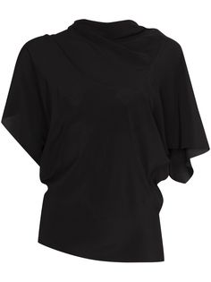 Rick Owens топ Seb асимметричного кроя с высоким воротником