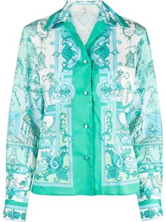 Etro рубашка с узором Baroque
