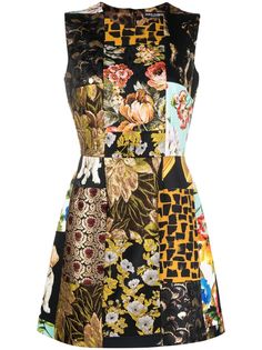 Dolce & Gabbana жаккардовое платье мини со вставками