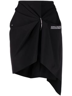 Off-White юбка со сборками и логотипом