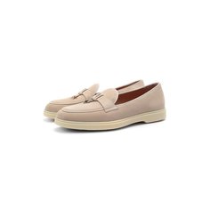 Замшевые лоферы Santoni