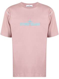 Stone Island футболка с вышитым логотипом