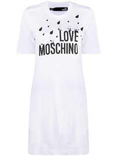 Love Moschino платье-футболка с короткими рукавами и логотипом