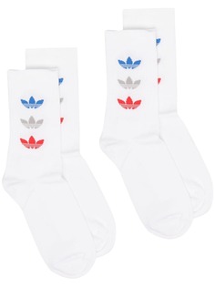 adidas комплект из трех пар носков с логотипом