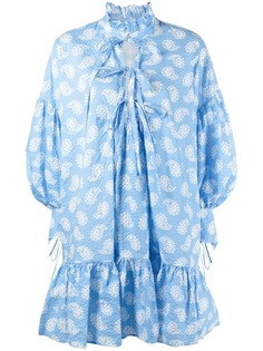 MSGM расклешенное платье мини с принтом пейсли