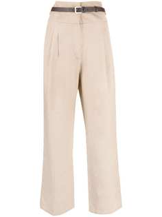 Fabiana Filippi брюки с завышенной талией и поясом