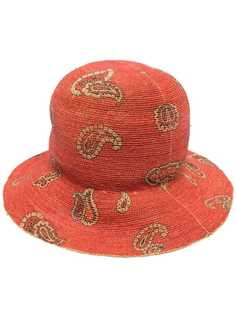Etro шляпа с вышивкой пейсли