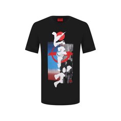 Хлопковая футболка HUGO