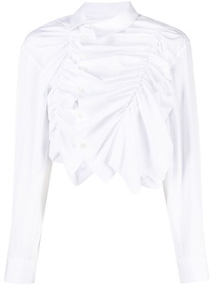 Comme Des Garçons рубашка асимметричного кроя со сборками