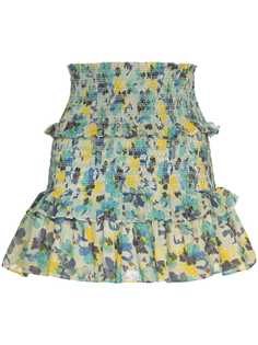 LoveShackFancy юбка мини Sicily с цветочным принтом