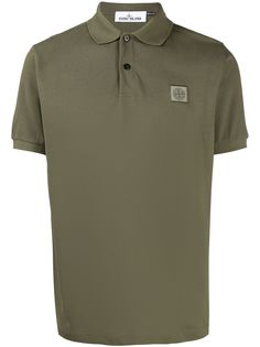 Stone Island рубашка поло с нашивкой-логотипом