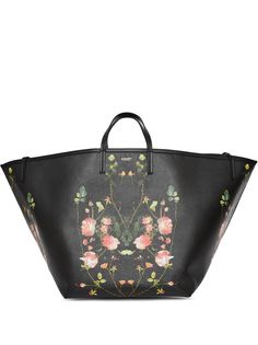 Burberry сумка-тоут с цветочным принтом