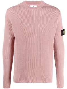 Stone Island джемпер в рубчик с нашивкой-логотипом