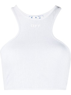 Off-White укороченный топ с логотипом