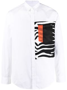 Dsquared2 рубашка с длинными рукавами и зебровым принтом