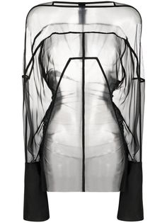 Rick Owens туника Collage с длинными рукавами
